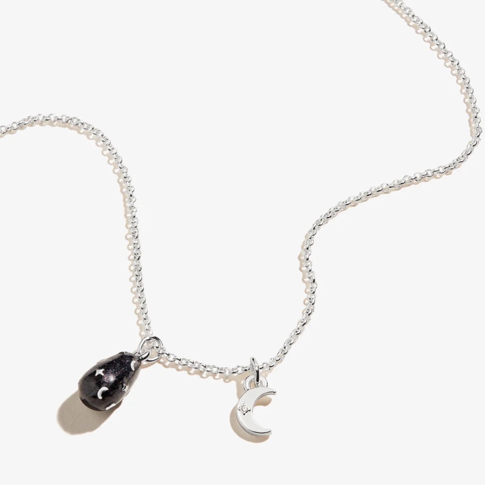 NWT Alex and Ani Celestial Moon Duo Charm Necklace